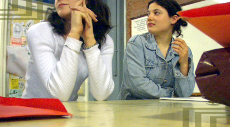 2 девушки слушают лекции