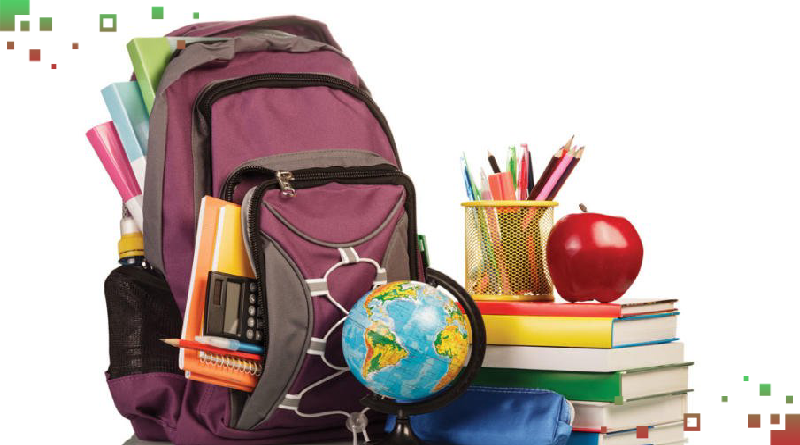 рюкзак и учебники школьный портфель
