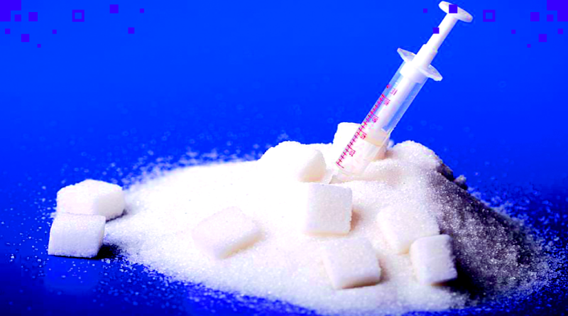 сахар и шприц сахарный диабет